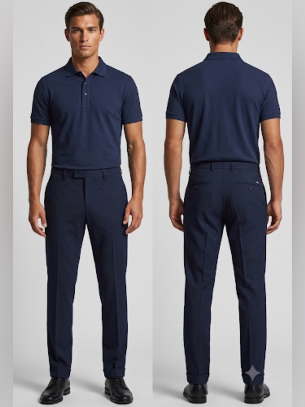J.Lindeberg Nicolas Slim JL Stretch Wool Trousers Navy Blue Suit Pants 32/32